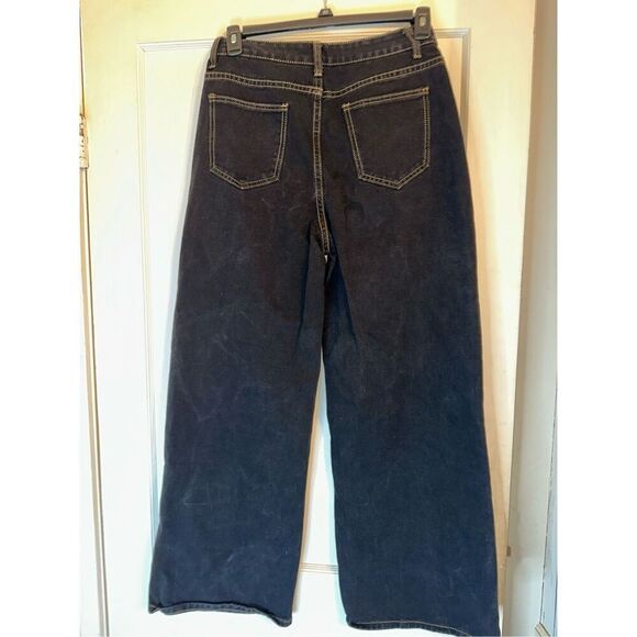 Harry Potter ROMWE Star & Moon Graphic Wide Leg Jeans size Large L 8 - 10 Y2K - Picture 2 of 10
